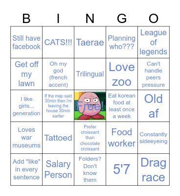 Rebannie bingo Card