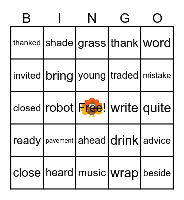 Letterland Review Bingo Card