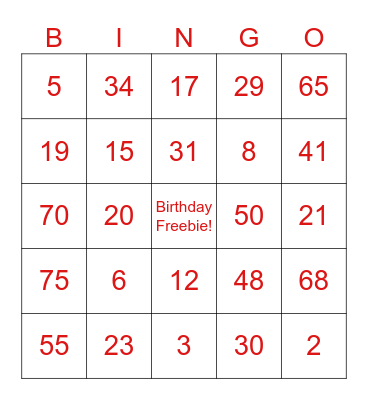 Niya 11th and Jahlil 8th Birthday Bingo Card