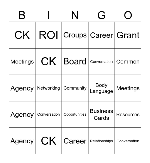 Connections BINGO Card