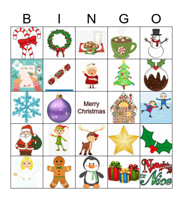 Family Christmas Bingo Card