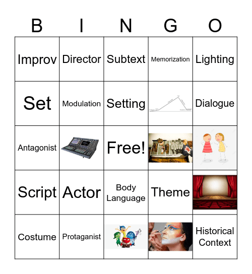 Drama Bingo Card