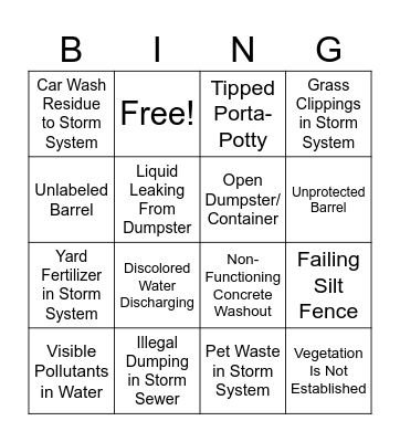 MS4 Bingo Card