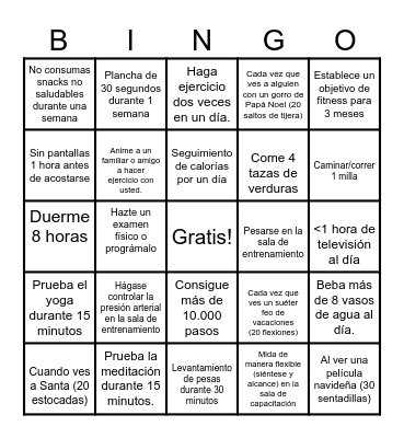 Desafío de Bingo de Invierno Bingo Card
