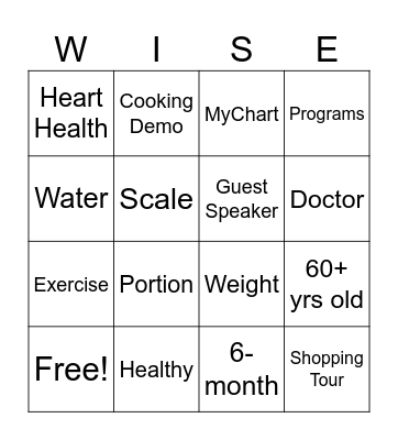Wise Bingo Card
