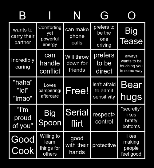 Top Bingo Card