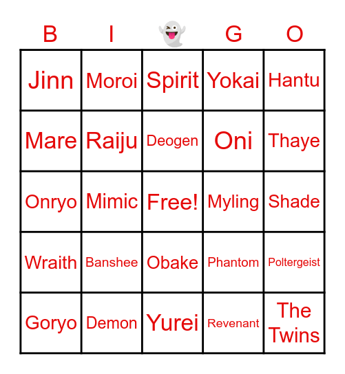 👻Phasmophobia Bingo👻 Bingo Card