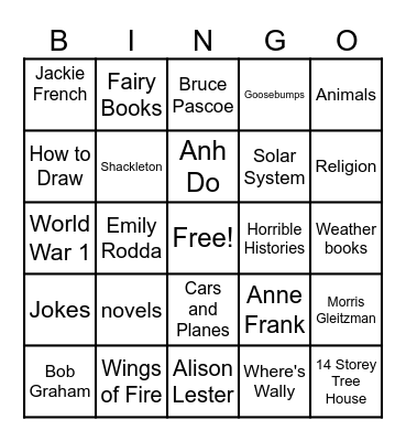 Fiction or Non-Fiction Bingo Card