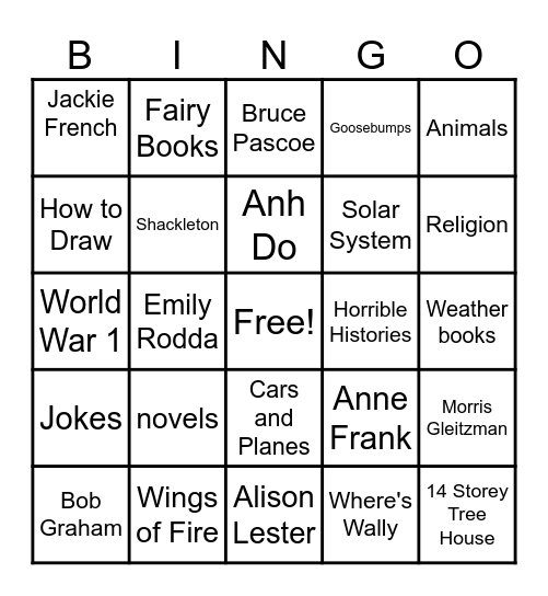 Fiction or Non-Fiction Bingo Card
