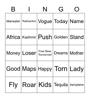 zWord. Bingo Card