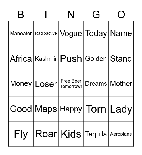 zWord. Bingo Card