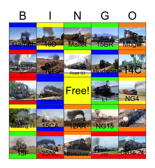 How Do Steam Locomotives Work Bingo Card