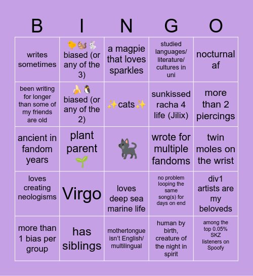 🐈‍⬛ Phia 🐈‍⬛ Bingo Card