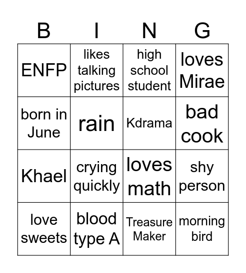 ODE 🍭 Bingo Card