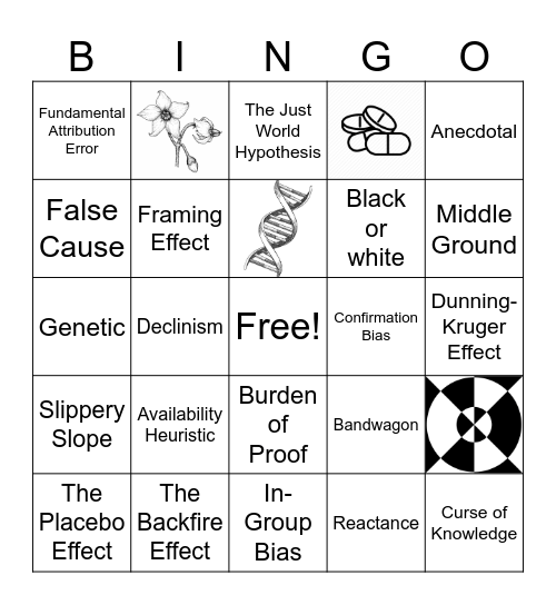 Bias Bingo (and Logical Fallacies) Bingo Card