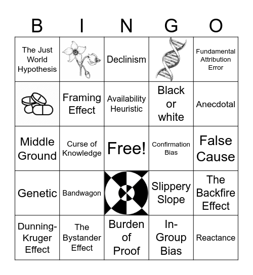 Bias Bingo (and Logical Fallacies) Bingo Card