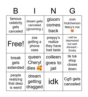 2023 bingo card(nov-dec) Bingo Card
