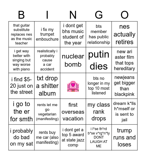 neen’s 2024 bingo card Bingo Card