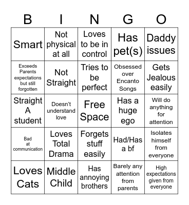 ME BINGO Card