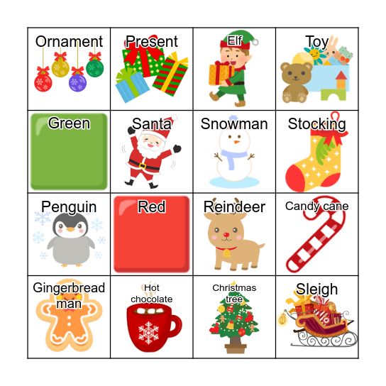 Christmas Bingo Card