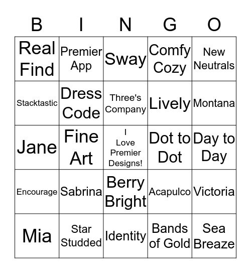 Ladies Night Blingo! Bingo Card