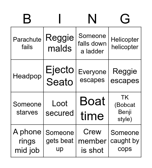 Bobcat Bingo 4x4 Bingo Card