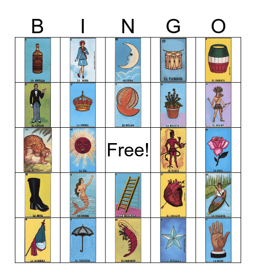 Cinco de Mayo Bingo Card