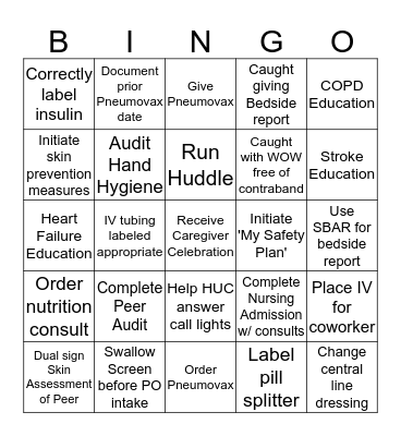 H80 Bingo Card