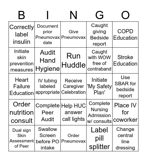 H80 Bingo Card