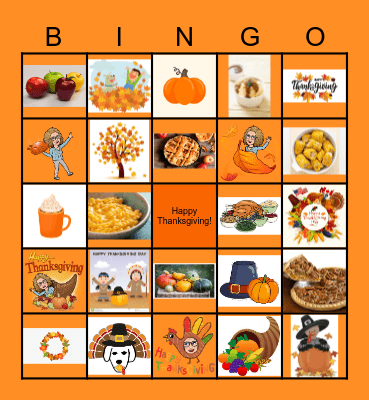 PMMS Thanksgiving Bingo Card