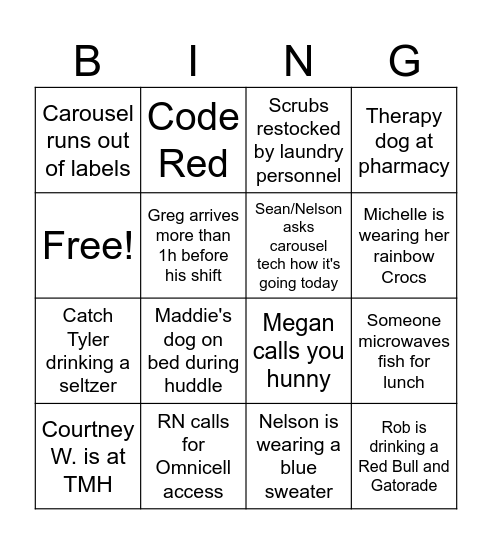 Pharmacy Week 2023! Bingo Card