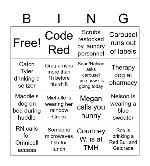 Pharmacy Week 2023! Bingo Card