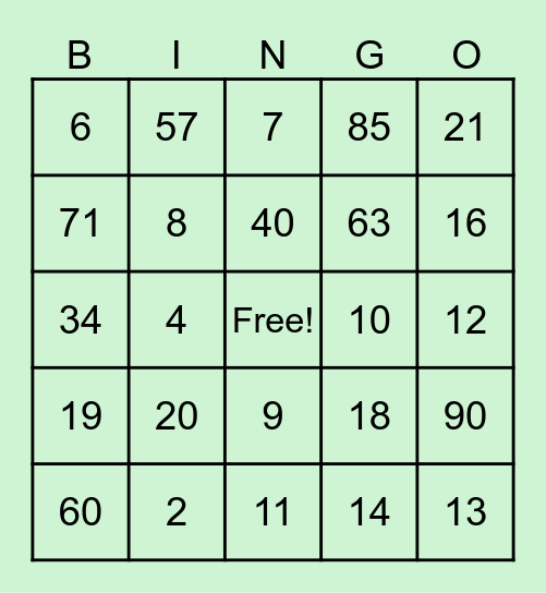 Adding Bingo Nov 21 Bingo Card