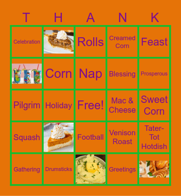 Thanksgiving Bingo Card