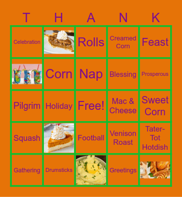 Thanksgiving Bingo Card