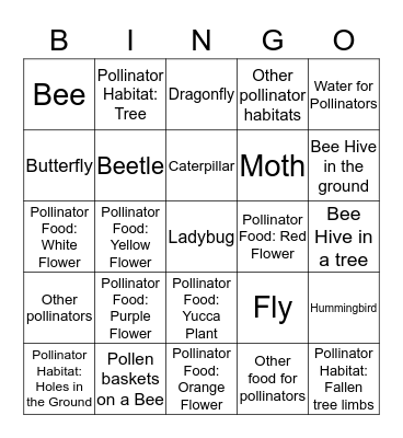 Bee Watchful and Bee Careful Scavenger Hunt Bingo Card