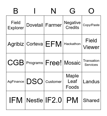 PM/UX All Hands Bingo! Bingo Card