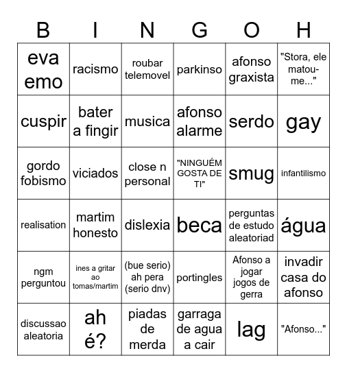 amigos burros Bingo Card