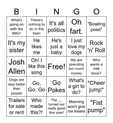 Mom Bingo 2023 Bingo Card