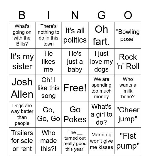 Mom Bingo 2023 Bingo Card