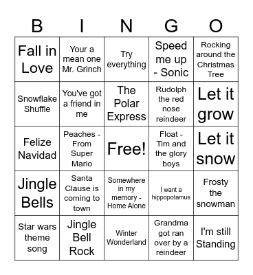 Five Step Squad Bingo Card