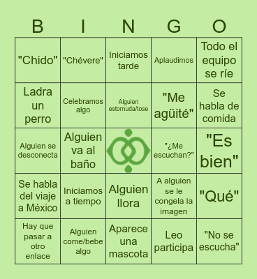 Bingo Reunión Navideña Bingo Card