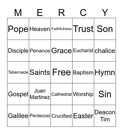 Retreat Bingo Card