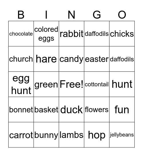 BINGO Card