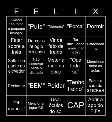 Bingo Felix Bingo Card