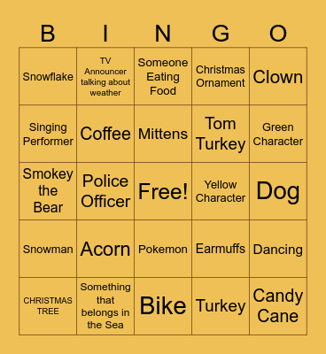 PARADE BINGO Card