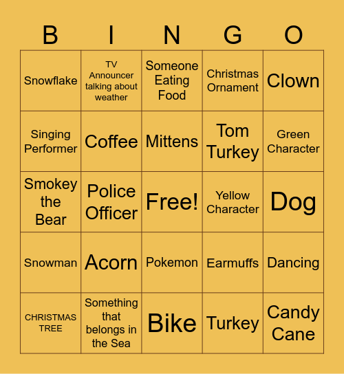 PARADE BINGO Card