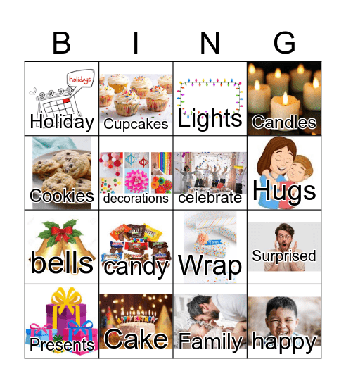 Holidays Bingo Card