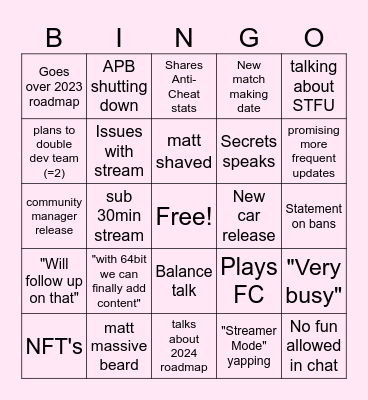 LO BINGO Card
