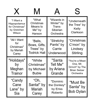 SHiNE Holiday Bingo Card